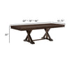 Berey 60-96 Inch Dining Table Extendable Trestle Base Driftwood Brown By Casagear Home BM314575