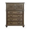 Danya 58 Inch Tall Dresser Chest 4 Drawers Cabinet Weathered Pecan Brown By Casagear Home BM314576