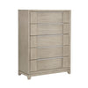 Owen 54 Inch Tall Dresser Chest 5 Drawers Pewter Handles Light Beige Wood By Casagear Home BM314582