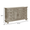 Lumi 68 Inch Dresser 9 Drawers 1 Cabinet Platinum Gold Wood Finish By Casagear Home BM314585