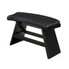 Elsaa 31 Inch Bar Height Bench Black Faux Leather Upholstery Solid Wood By Casagear Home BM314589