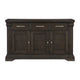 Ruth 60 Inch Sideboard Server Buffet 3 Drawer 3 Cabinet Rustic Brown Wood By Casagear Home BM314594
