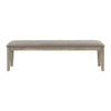 Ruth 64 Inch Bench Nailhead Trim Polyester Upholstery Gray Solid Wood By Casagear Home BM314596