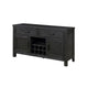 Lory 54 Inch Sideboard Server Buffet, 2 Drawers, Cabinets, Wine Rack, Black By Casagear Home