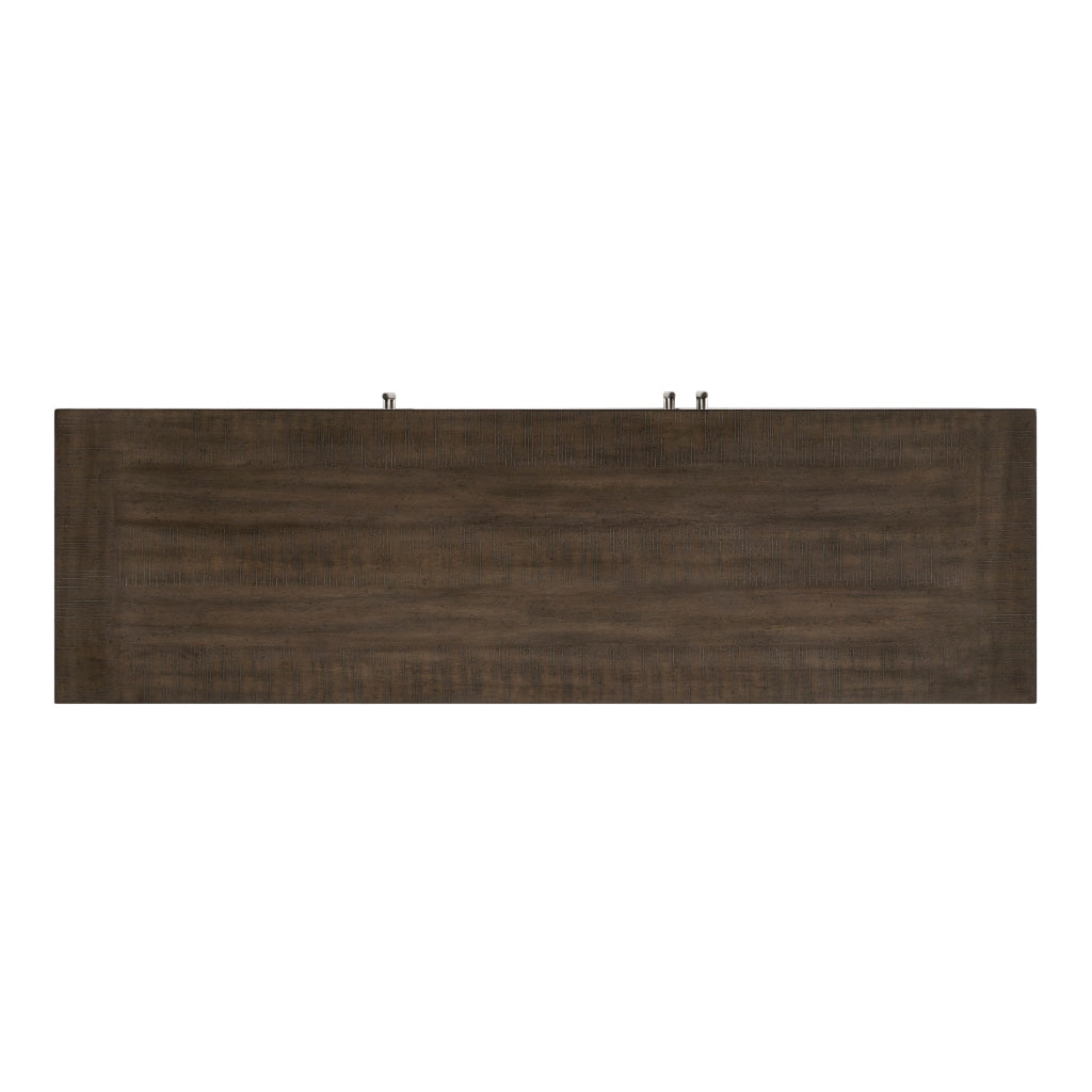 Olia 60 Inch Sideboard Buffet Server 3 Cabinets Adjustable Shelves Brown By Casagear Home BM314603