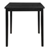 Rina 36 Inch Counter Height Table 4 Seater Square Top Black Solid Wood By Casagear Home BM314609