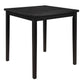 Rina 36 Inch Counter Height Table 4 Seater Square Top Black Solid Wood By Casagear Home BM314609