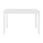 Oria 5 Piece Dining Set with Table 4 Lattice Back Chairs White Solid Wood By Casagear Home BM314620