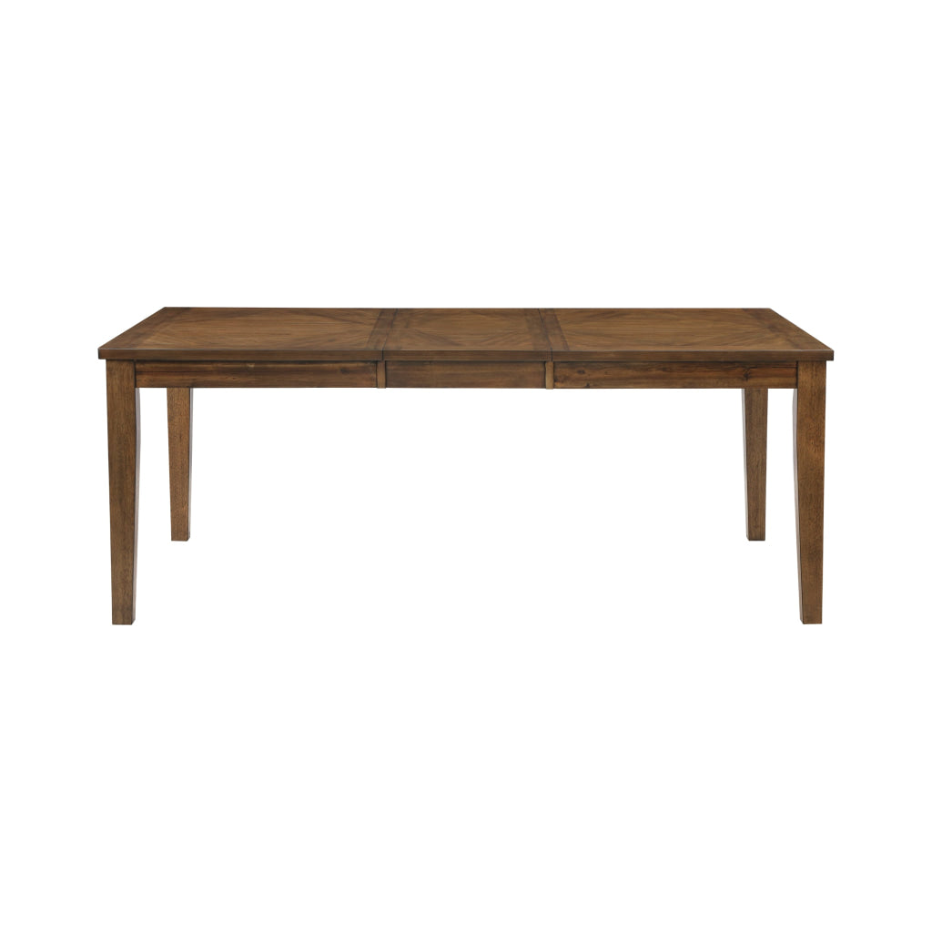 Nil 60-78 Inch Dining Table Extendable Top 6 Seater Cherry Solid Wood By Casagear Home BM314622