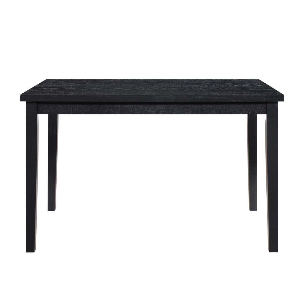 Andy 48 Inch Dining Table 4 Seater Rectangular Top Black Solid Wood By Casagear Home BM314623