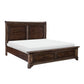 Amey Queen Size Bed Rustic Style Panel Headboard 2 Storage Drawers Brown By Casagear Home BM314630