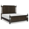 Berey Queen Bed Classical Column Pilasters Driftwood Dark Brown Finish By Casagear Home BM314639