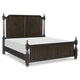 Berey Queen Bed Classical Column Pilasters Driftwood Dark Brown Finish By Casagear Home BM314639