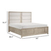 Owen Queen Platform Bed Storage Drawers Upholstery Light Beige Wood By Casagear Home BM314640