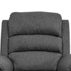 Fery 36 Inch Manual Recliner Chair Gray Burlap Cushioned Seat Solid Wood By Casagear Home BM314651