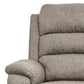 Fery 36 Inch Manual Recliner Chair Brown Burlap Cushioned Seat Wood By Casagear Home BM314653