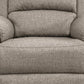 Fery 36 Inch Manual Recliner Chair Brown Burlap Cushioned Seat Wood By Casagear Home BM314653