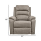 Fery 36 Inch Manual Recliner Chair Brown Burlap Cushioned Seat Wood By Casagear Home BM314653