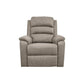 Fery 36 Inch Manual Recliner Chair Brown Burlap Cushioned Seat Wood By Casagear Home BM314653