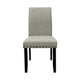 Sie 25 Inch Dining Chairs, Set of 2, Nailhead Trim, Padded Gray Upholstery, Black Wood
