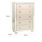 Dem 56 Inch Tall Dresser Chest with 2 Drawers Platinum Trim Silver Wood By Casagear Home BM314681