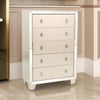 Dem 56 Inch Tall Dresser Chest with 2 Drawers Platinum Trim Silver Wood By Casagear Home BM314681