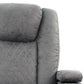 Kem 39 Inch Power Recliner Chair Adjustable Headrest Gray Faux Leather By Casagear Home BM314684