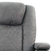 Kem 39 Inch Power Recliner Chair Adjustable Headrest Gray Faux Leather By Casagear Home BM314684