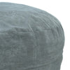 Olio 70 Inch Bean Bag, Round Shape, Foam Filling, Velvet Upholstery, Gray By Casagear Home