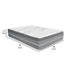 Dani 14 Inch Full Size Mattress Pocket Coil Hybrid and Foam Layers By Casagear Home