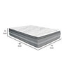 Dani 14 Inch King Size Mattress Pocket Coil Hybrid and Foam Layers By Casagear Home BM314712