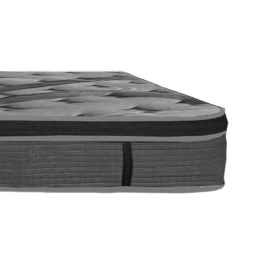 Kavi 14 Inch King Size Mattress, Pocket Coil Hybrid, Memory Foam, Knitted By Casagear Home