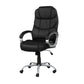 30 Inch Office Chair 360 Degree Swivel Cushioned Black Faux Leather By Casagear Home BM314721