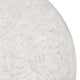 Fen 47 Inch Outdoor Dining Table, Round Pedestal Base, White Concrete By Casagear Home