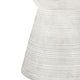 Fen 47 Inch Outdoor Dining Table, Round Pedestal Base, White Concrete By Casagear Home