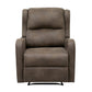 Kim 38 Inch Manual Recliner Chair Cushioned Brown Microfiber Solid Wood By Casagear Home BM314760