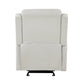 Kim 39 Inch Glider Manual Recliner Chair Off White Faux Leather By Casagear Home BM314763