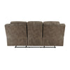 Henry 92 Inch Dual Manual Recliner Sofa Brown Microfiber Solid Wood Metal By Casagear Home BM314766