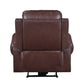 Michael 39 Inch Power Recliner Chair USB Port Brown Top Grain Leather By Casagear Home BM314767