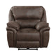 Tony 45 Inch Power Recliner Chair Brown Microfiber Solid Wood USB Port By Casagear Home BM314786