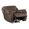 Tony 45 Inch Power Recliner Chair Brown Microfiber Solid Wood USB Port By Casagear Home BM314786