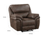 Tony 45 Inch Power Recliner Chair Brown Microfiber Solid Wood USB Port By Casagear Home BM314786