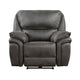 Tony 40 Inch Power Recliner Chair Gray Microfiber Solid Wood USB Port By Casagear Home BM314787