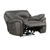 Tony 40 Inch Power Recliner Chair Gray Microfiber Solid Wood USB Port By Casagear Home BM314787