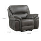 Tony 40 Inch Power Recliner Chair Gray Microfiber Solid Wood USB Port By Casagear Home BM314787