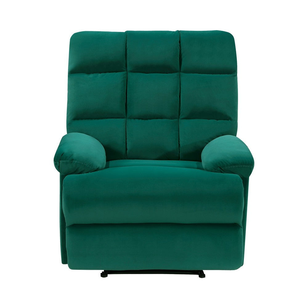 Chair 36 Buy Patty 36 Inch Manual Recliner Chair, Cushioned, Green Velvet, Solid ...