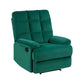 Patty 36 Inch Manual Recliner Chair Cushioned Green Velvet Solid Wood By Casagear Home BM314798