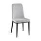 Lane 23 Inch Side Dining Chair Gray Velvet Armless Black Metal Set of 2 By Casagear Home BM314801