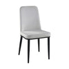 Lane 23 Inch Side Dining Chair Gray Velvet Armless Black Metal Set of 2 By Casagear Home BM314801