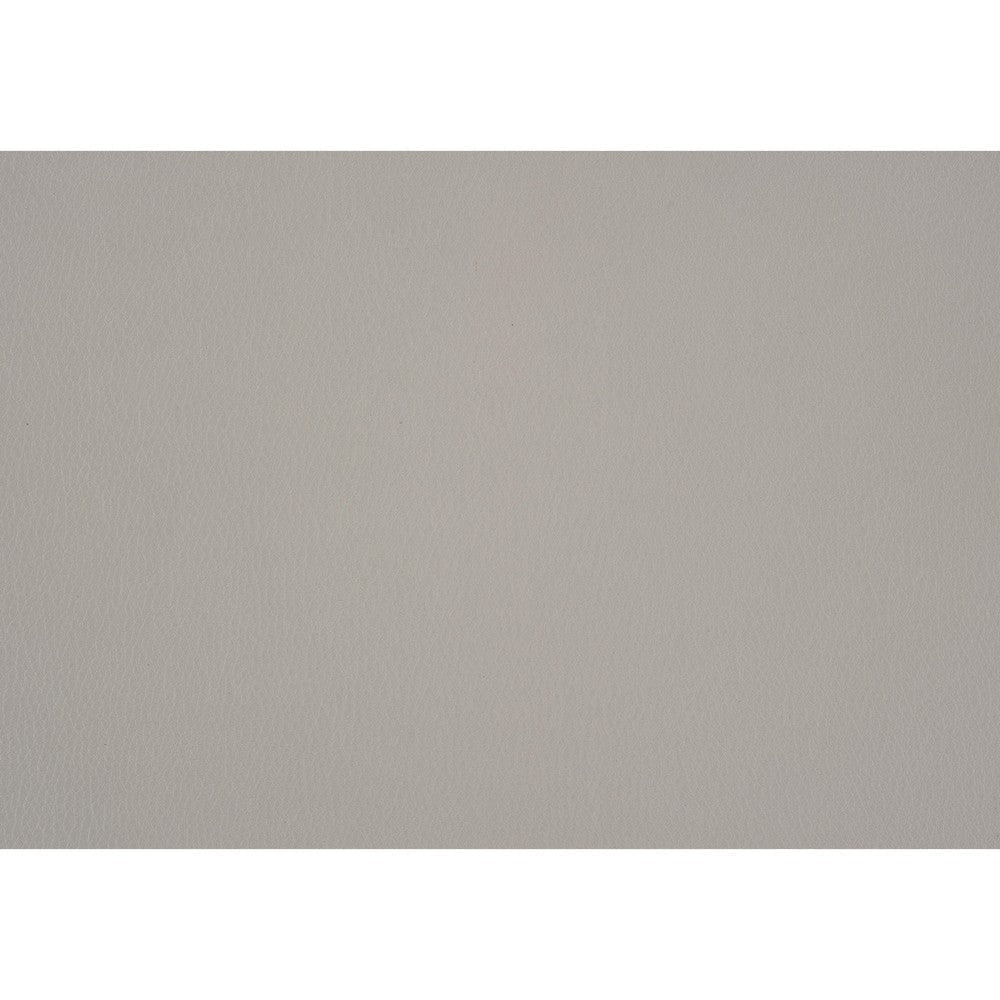 Elle 64 Inch Loveseat Beige Gray Faux Leather Metal Legs Solid Wood By Casagear Home BM314809